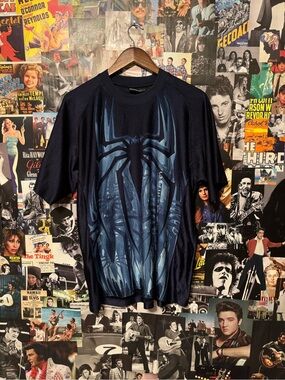Black & Navy Spider Graphic Short-Sleeve Jersey